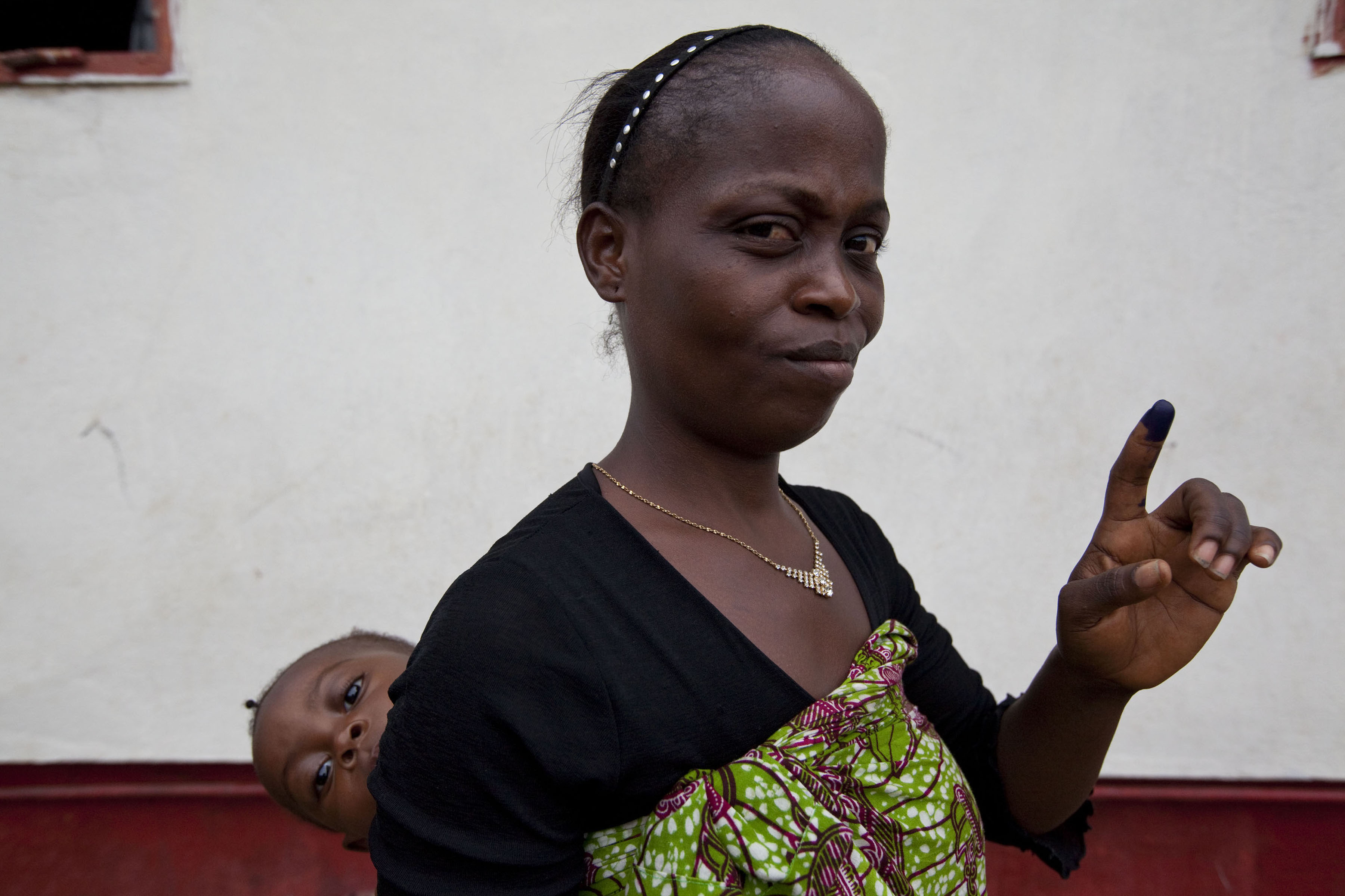 A woman hold her hand in Liberia